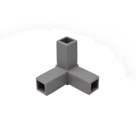 Eztube 3-Way Gray Corner Connector  Hammer Fit 200-309 GY-HF 200-309 GY-HF